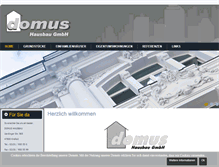 Tablet Screenshot of domus-hausbau.de